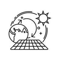 de lineaire illustratie van de levende kwestie. een logo van duurzame energie voor website of app-interface. pictogramvector voor logo, symbool, pictogram en ander gebruik. vector