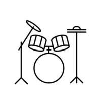 een symbool van een drumstel. bewerkbare pictogrammen met betrekking tot muziekinstrumenten en zo. eenvoudig en minimalistisch vectorpictogram voor ui ux-website of mobiele applicatie van digitale muziek. vector