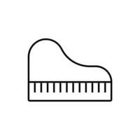 een symbool van een piano. bewerkbare pictogrammen met betrekking tot muziekinstrumenten en zo. eenvoudig en minimalistisch vectorpictogram voor ui ux-website of mobiele applicatie van digitale muziek. vector