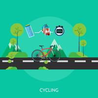 Fietsen Conceptuele afbeelding ontwerp vector