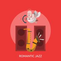 Romantisch Jazz conceptuele afbeelding ontwerp vector