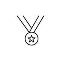 een medaille. een pictogram met betrekking tot overwinning, toekenning, beoordeling, enz. bewerkbaar element voor ui ux-website of mobiele applicatie. vector