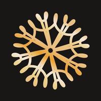 schattige sneeuwvlok, feestelijk kerstontwerp van uniek wintersymbool vector