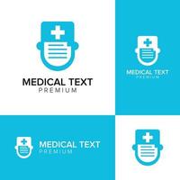 medische tekst logo pictogram vector sjabloon