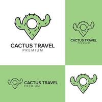 cactus reizen logo vector pictogrammalplaatje