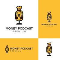 geld podcast logo vector pictogrammalplaatje