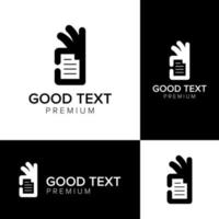 goede tekst logo pictogram vector sjabloon