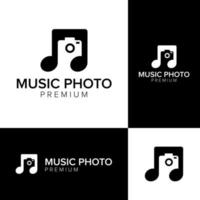 muziek foto logo pictogram vector sjabloon