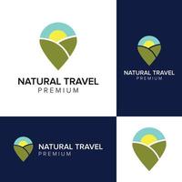 natuurlijke reizen logo vector pictogrammalplaatje