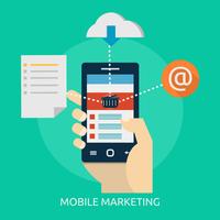 Mobile Marketing Conceptuele afbeelding ontwerp vector