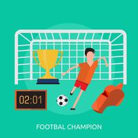 Footbal Champion Conceptueel illustratieontwerp vector