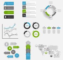 verzameling infographic sjablonen voor zakelijke vectorillustratie vector