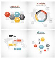 verzameling infographic sjablonen voor zakelijke vectorillustratie vector