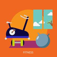 Fitness conceptuele afbeelding ontwerp vector