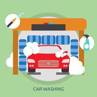 Auto wassen conceptuele afbeelding ontwerp vector