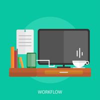 Workflow Conceptuele afbeelding ontwerp vector