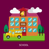 School conceptuele afbeelding ontwerp vector