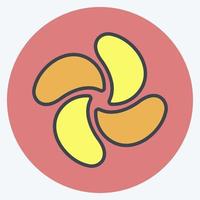 pictogram propeller - kleur partner stijl - eenvoudige illustratie, bewerkbare slag vector