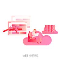 Web Hosting Conceptuele afbeelding ontwerp vector