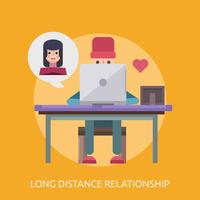 Over lange afstand relatie Conceptuele afbeelding ontwerp vector