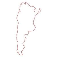 Argentinië kaart op witte achtergrond vector