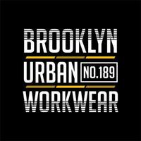 brooklyn urban werkkleding typo... vector