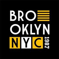 brooklyn new york city typogr... vector