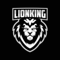 witte leeuwenkoning logo mascotte vector