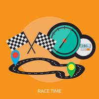 Race tijd conceptuele afbeelding ontwerp vector