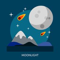 Moonlight Conceptuele afbeelding ontwerp vector