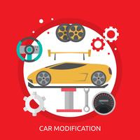 Auto modificatie Conceptuele afbeelding ontwerp vector