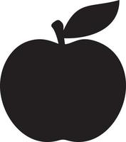 zwarte appel op witte achtergrond vector
