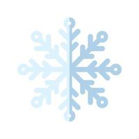 sneeuwvlok pictogram. vlakke stijl. kerst en winter traditioneel symbool voor logo, print, sticker, embleem, wenskaart en uitnodigingskaart ontwerp en decoratie vector