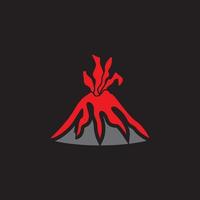 vulkaanuitbarsting logo vectorillustratie vector