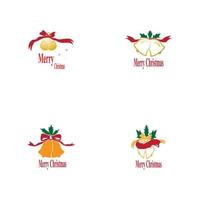 merry christmas logo vector sjabloon