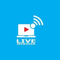 live webinar pictogram en symboolsjabloon vector