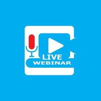 live webinar pictogram en symboolsjabloon vector