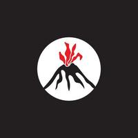 vulkaanuitbarsting logo vectorillustratie