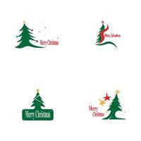 merry christmas logo vector sjabloon