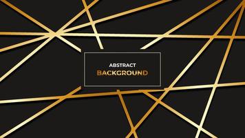 zwarte abstracte achtergrond 3d gouden achtergrond met gouden vormen en bewerkbaar element vector