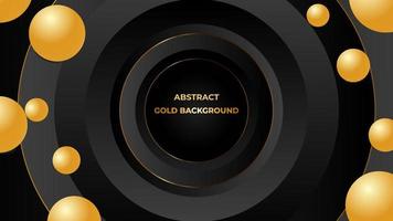 zwarte abstracte achtergrond 3d gouden achtergrond met gouden vormen en bewerkbaar element vector