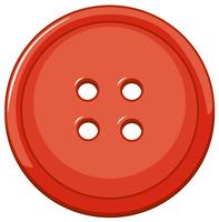 Geïsoleerde rode knop op witte achtergrond