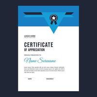 certificaatsjabloon kent diplomaachtergrond toe vector