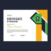 certificaatsjabloon kent diplomaachtergrond toe vector