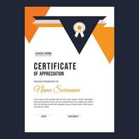 certificaatsjabloon kent diplomaachtergrond toe vector