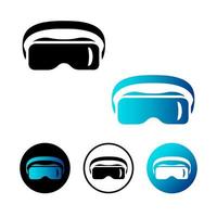 abstracte vr headset pictogram illustratie vector