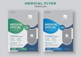medische flyer-sjabloon, medische flyer voor de gezondheidszorg, moderne medische flyer-sjabloonontwerp, medische poster vector