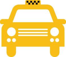 geel en zwart taxipictogram vector