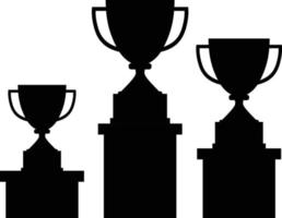 eerste, tweede en derde deelnamepositie award trofee vector