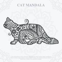 kat mandala lijn kunststijl. boho katten svg. vector eps 10